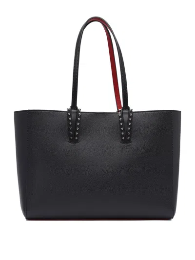 Christian Louboutin Cabata Soft Small Calf Empire Shoulder Bags Black