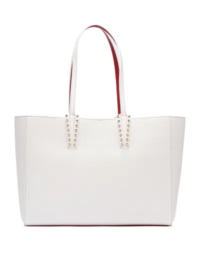 Christian Louboutin Cabata Soft Small Calf Empire Shoulder Bags White