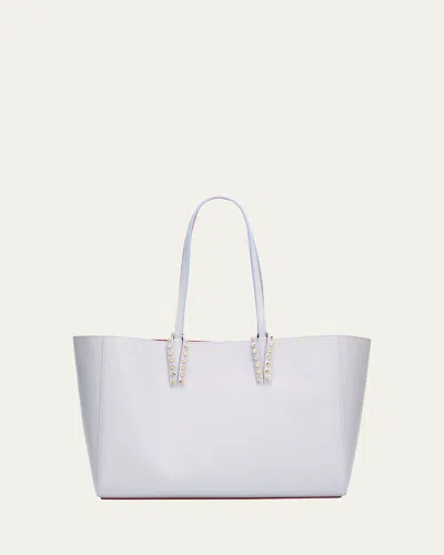 Christian Louboutin Cabata Soft Small Tote Bag In Grained Leather In White