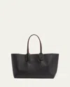 Christian Louboutin Cabata Soft Small Tote Bag In Grained Leather In Bianco