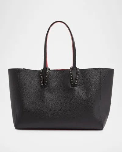 CHRISTIAN LOUBOUTIN CABATA SOFT SMALL TOTE BAG IN GRAINED LEATHER