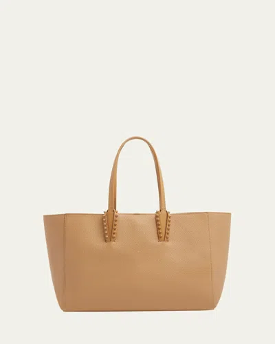 Christian Louboutin Cabata Soft Small Tote Bag In Grained Leather In Lionne