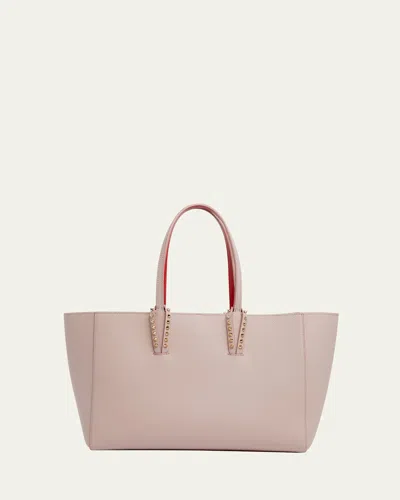 Christian Louboutin Cabata Soft Small Tote Bag In Grained Leather In Vintage Rose