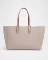 Christian Louboutin Cabata Soft Small Tote Bag In Grained Leather In Neutral