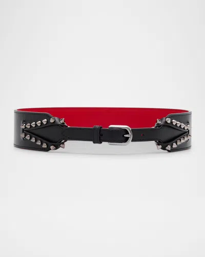 CHRISTIAN LOUBOUTIN CABATA SPIKE BELT IN LEATHER
