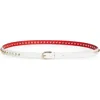 Christian Louboutin Cabata Spike Leather Belt In Multi