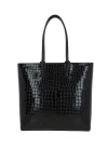 Christian Louboutin Cabata Black Calf Ali Zipper Tote Bag In Black