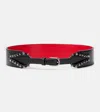 Christian Louboutin Cabata Spike Leather Corset Belt In Black