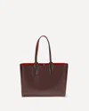 Christian Louboutin Cabata Soft Small Tote Bag In Grained Leather In Red