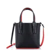 Christian Louboutin Cabata N/s Mini Tote In Grained Leather In Black