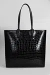 CHRISTIAN LOUBOUTIN CABATA ZIPPED TOTE IN BLACK LEATHER