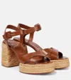 Christian Louboutin Calakala Leather Crisscross Red Sole Espadrille Sandals