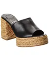 Christian Louboutin Calakala Espadrille Platform Slide Sandal In Black