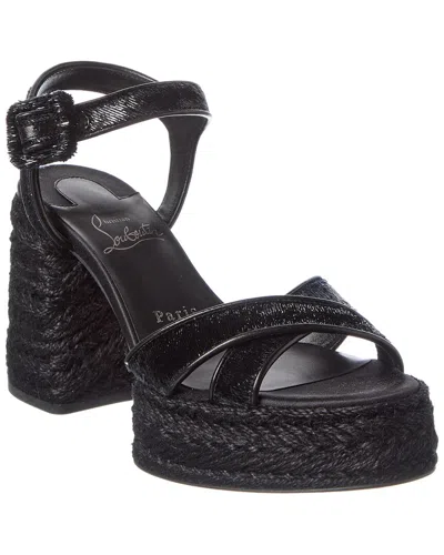 Christian Louboutin Calakala 85 Leather Sandal In Black