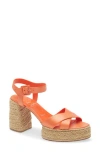 Christian Louboutin Calakala Espadrille Platform Sandal In Orange