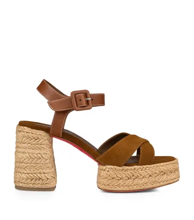 CHRISTIAN LOUBOUTIN CALAKALA SUEDE ESPADRILLE SANDALS 70