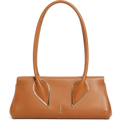 Christian Louboutin Calfskin Baguette Handbag In Brown
