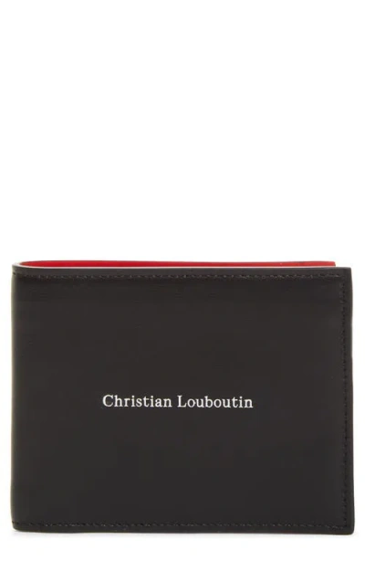 Christian Louboutin Canopy Bifold Leather Wallet In Bk01 - Black