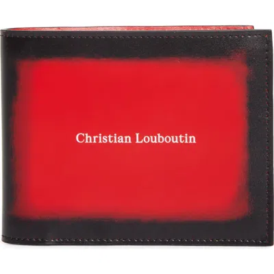 Christian Louboutin Canopy Leather Bifold Wallet With Money Clip In Red