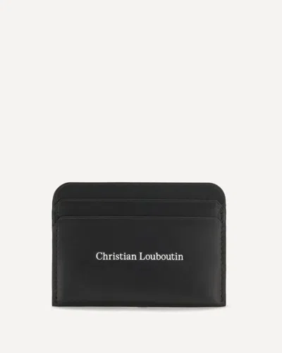 Christian Louboutin Mens Black Canopy Leather Card Holder