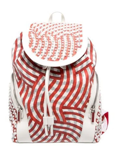 Pre-owned Christian Louboutin Canvas Backpack In Multicolor