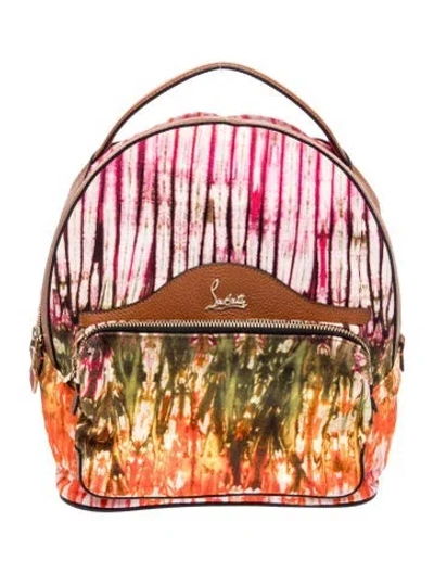 Pre-owned Christian Louboutin Canvas Backpack In Pink