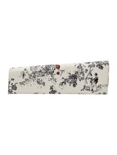 Pre-owned Christian Louboutin Canvas Clutch In White