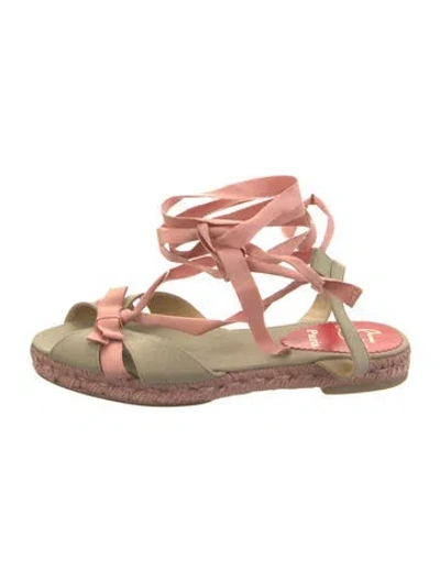 Pre-owned Christian Louboutin Canvas Espadrilles In Neutrals