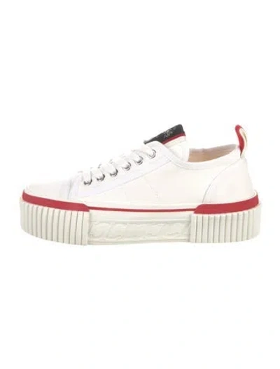 Pre-owned Christian Louboutin Canvas Sneakers In Multi