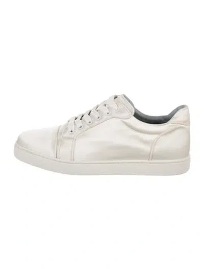 Pre-owned Christian Louboutin Canvas Sneakers In White