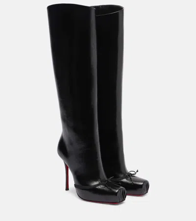 CHRISTIAN LOUBOUTIN CASSIA NODO BOTTA 100 KNEE-HIGH BOOTS