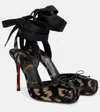 Christian Louboutin Cassia 100 Velvet And Lamé Pumps In Black