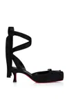 Christian Louboutin Cassia 55mm Crepe Satin Pumps In Black
