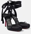 Christian Louboutin Cassia Lace-up Slingback Pump In Black