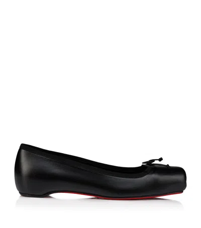 Christian Louboutin Cassia Nodo Leather Ballet Flats In Black