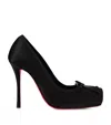 Christian Louboutin Cassia Nodo Leather Pumps 100 In Black