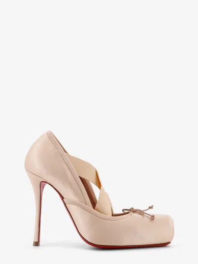 Christian Louboutin Women Cassia Nodo Satin Pumps In Neutral