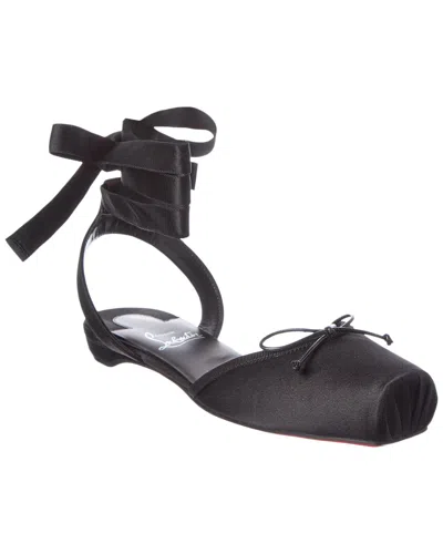 Christian Louboutin Cassia Satin Ballerina Flat In Black