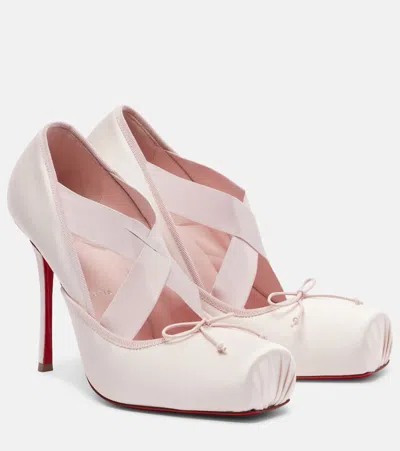 Christian Louboutin Cassia Satin Pumps In Pink