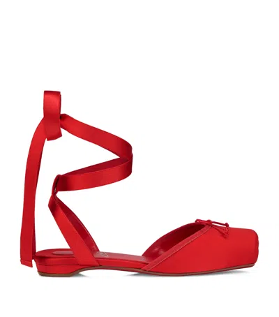 Christian Louboutin Cassia Silk-blend Satin Ballet Flats In Multi