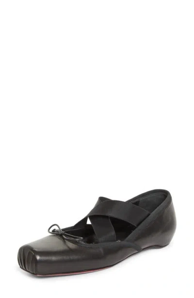 Christian Louboutin Cassiasticina Ballet Flat In Black