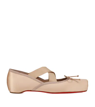 CHRISTIAN LOUBOUTIN CASSIASTICINA SATIN BALLET FLATS