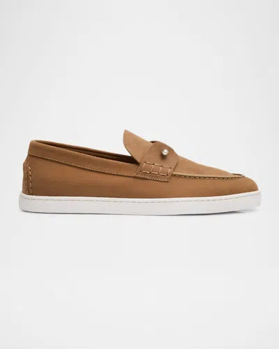 CHRISTIAN LOUBOUTIN CHAMBELIBOAT DONNA NUBUCK BOAT SHOES