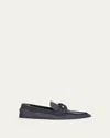 Christian Louboutin Chambeliboat Donna Nubuck Boat Shoes In Marine