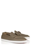 Christian Louboutin Chambeliboat Leather Loafers In E448-silex