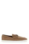 Christian Louboutin Boat Hardware Loafers Stitched Sole In Brown