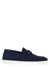 Christian Louboutin Chambeliboat Leather Boat Shoes In Blue