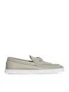Christian Louboutin Mens Goose Chambeliboat Suede Boat Shoes In Grey
