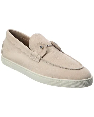 Christian Louboutin Chambeliboat Leather Boat Shoe In Animal Print