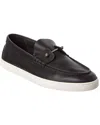 Christian Louboutin Mens Black Chambeliboat Leather Boat Shoes Eur 45 / 11 Uk